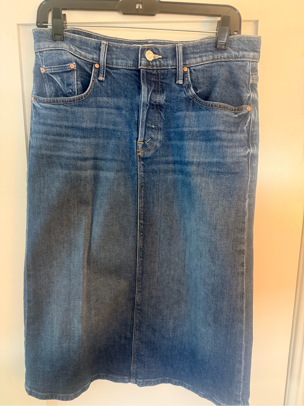 MOTHER Women’s Medium Blue Denim Skirt